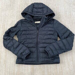 Abercrombie & Fitch Zip Up Puffer Jacket Coat with Hood S
